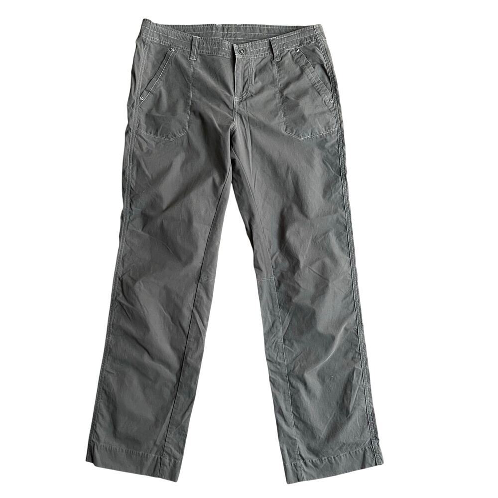 Kuhl Splash Straight Leg Pants Women 12 Reg Gray Hiking Outdoor Utility Gorpcore